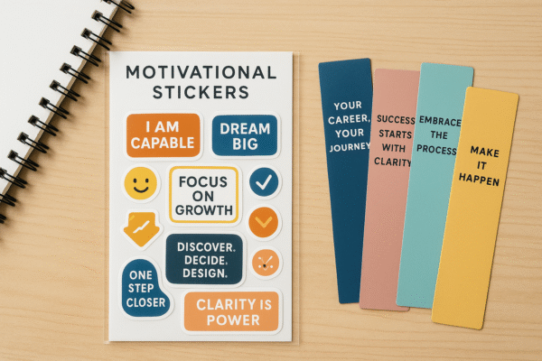 Motivational Stickers or Bookmarks